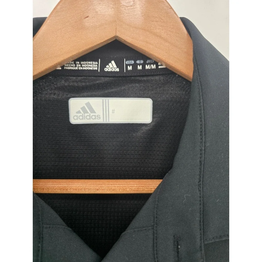 Adidas Button Down Shirt Mens Medium Black Louisville‎ Cardinals Climalite